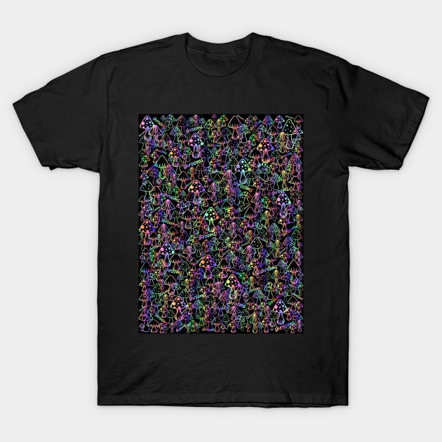 PSYCHEDELIC Shrooms - Shrooms Art T-Shirt by SartorisArt1